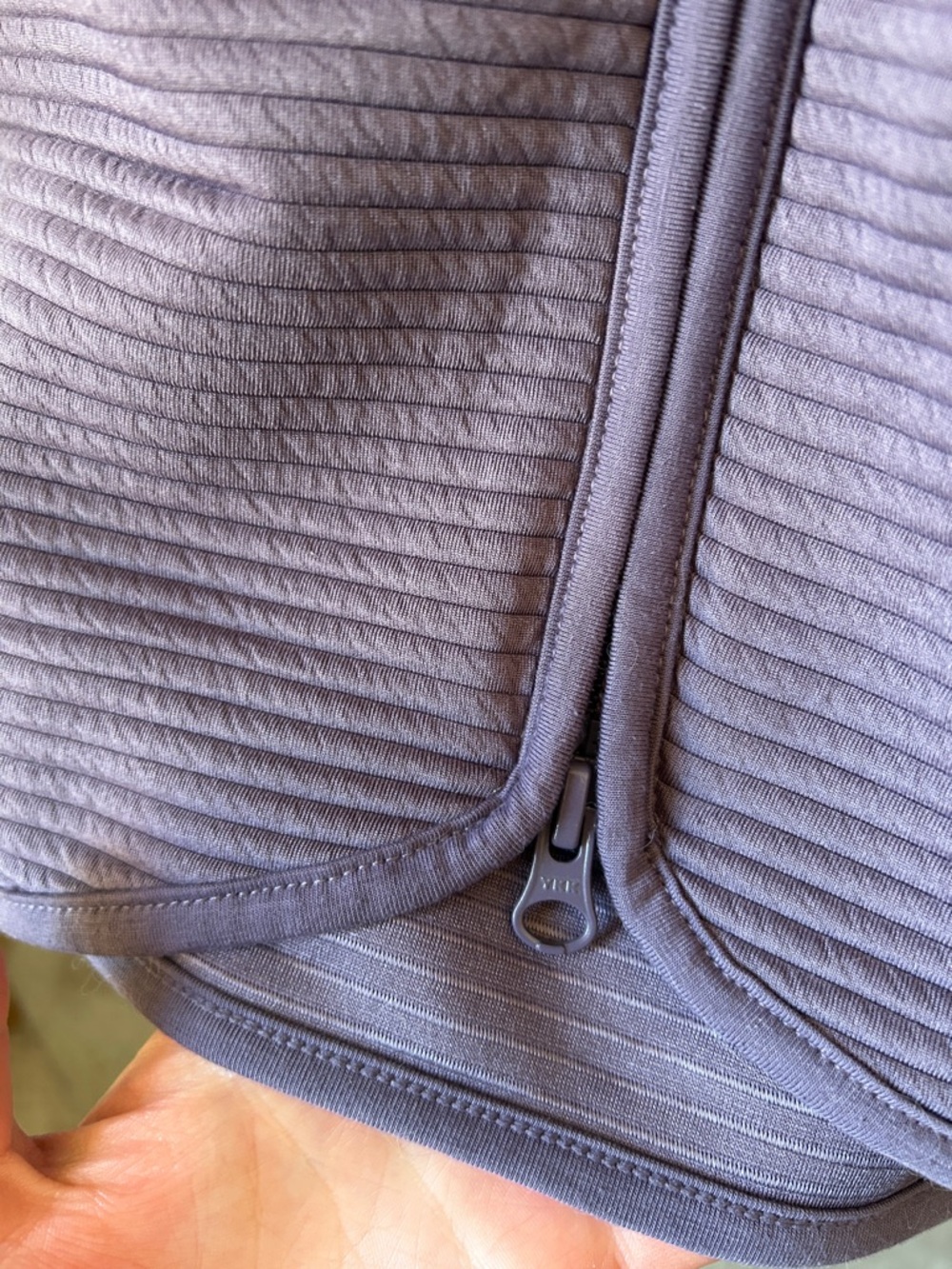 MPG Lavender Ribbed Zip-Front Puffer Jacket - Picture 9 of 13